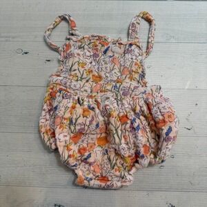 Angel Desr cotton floral bubble romper 0-3 months